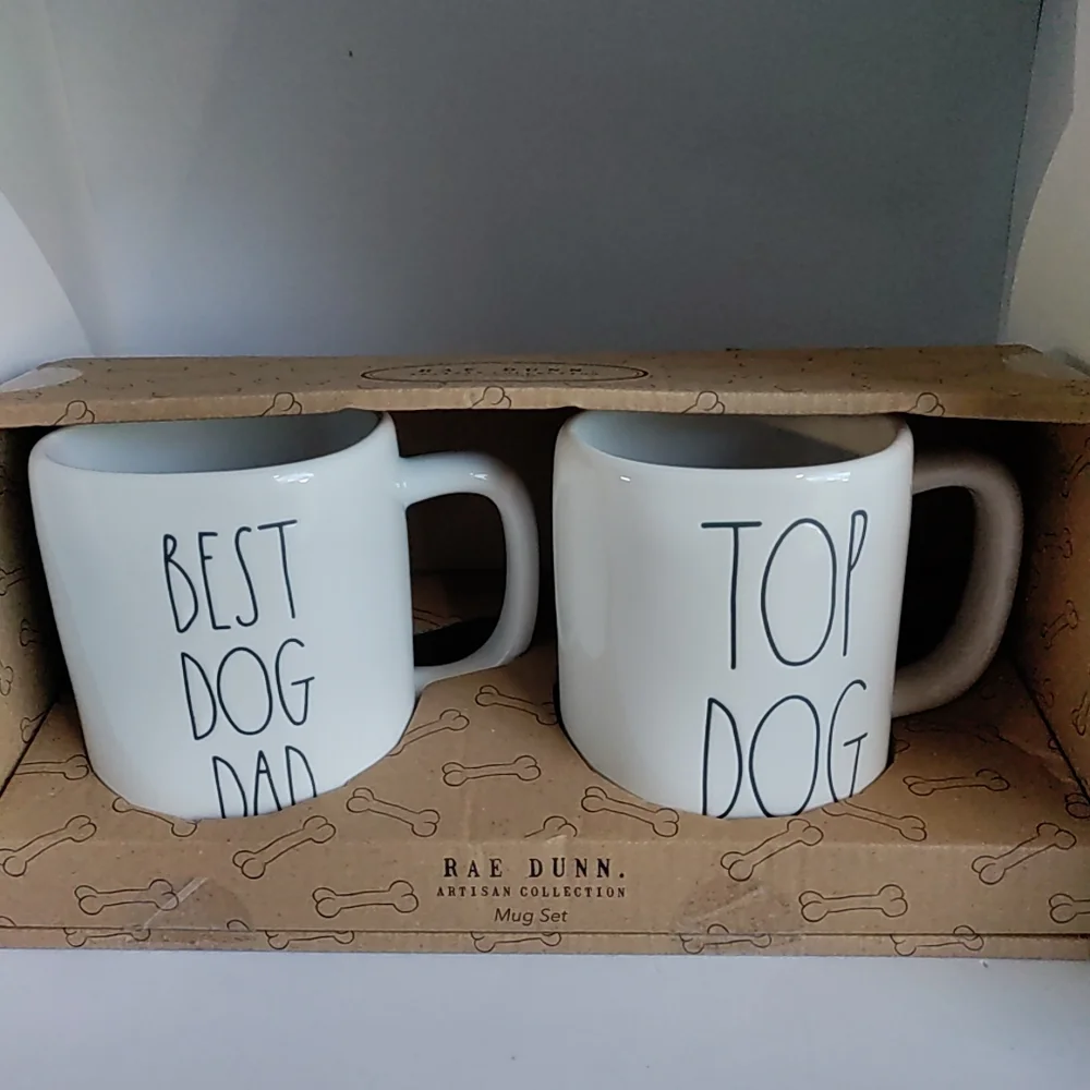 Rae Dunn Artisan Collection White Mugs set